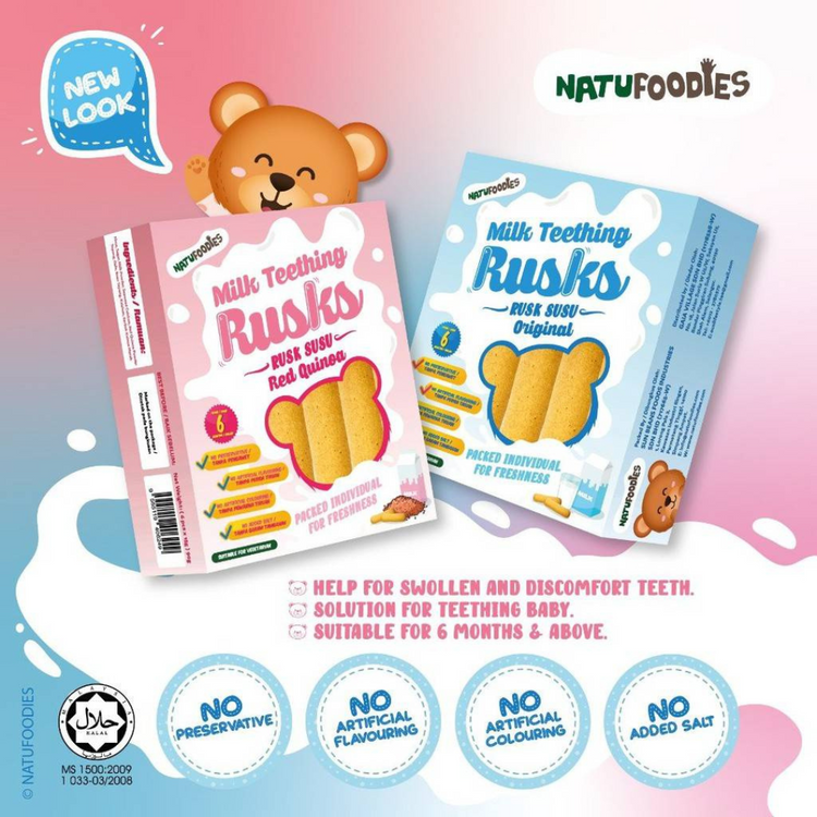 Natufoodies Milk Teething Rusks (84g) (6m+)