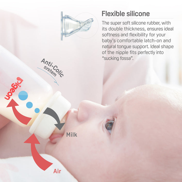Pigeon Flexible Slim Neck PP Nursing Bottle