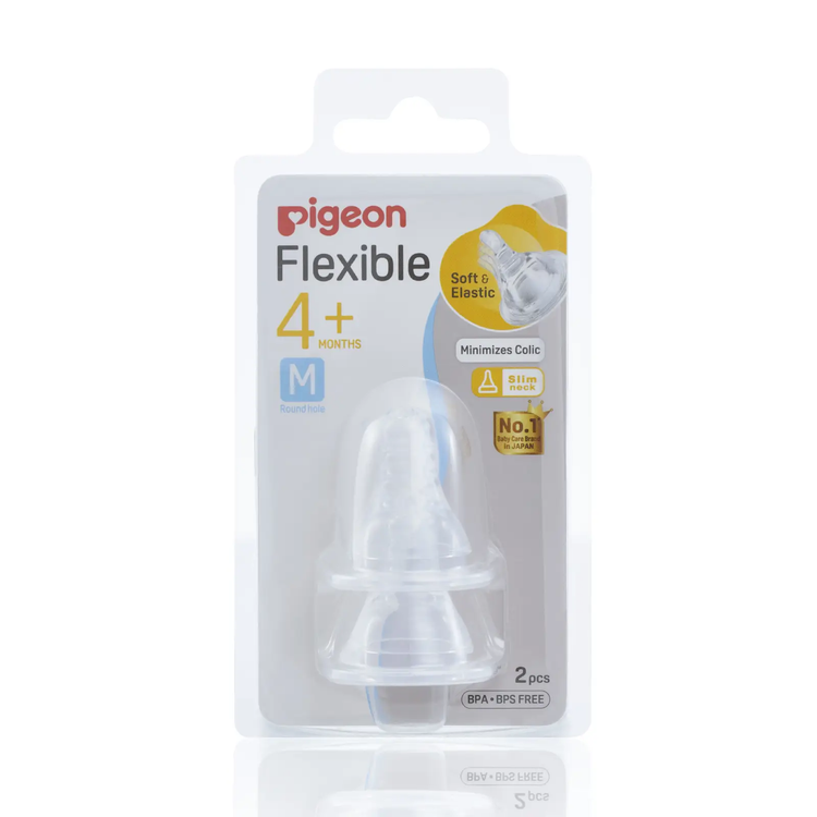 Pigeon Peristaltic Slim Neck Nipple - S/M/L/Y/LL (2Pcs)