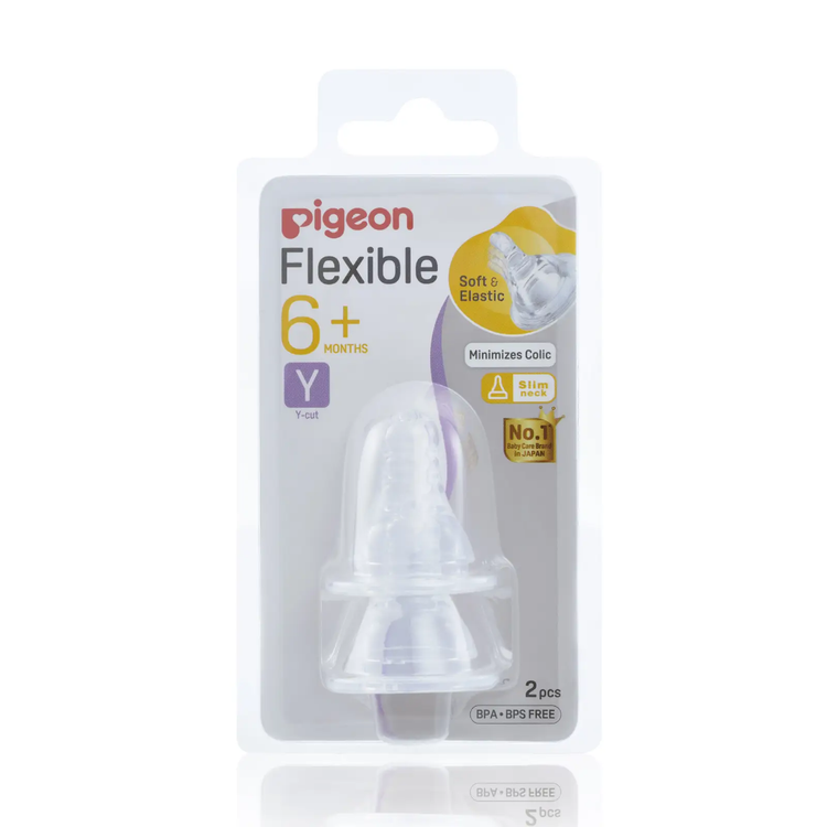 Pigeon Peristaltic Slim Neck Nipple - S/M/L/Y/LL (2Pcs)