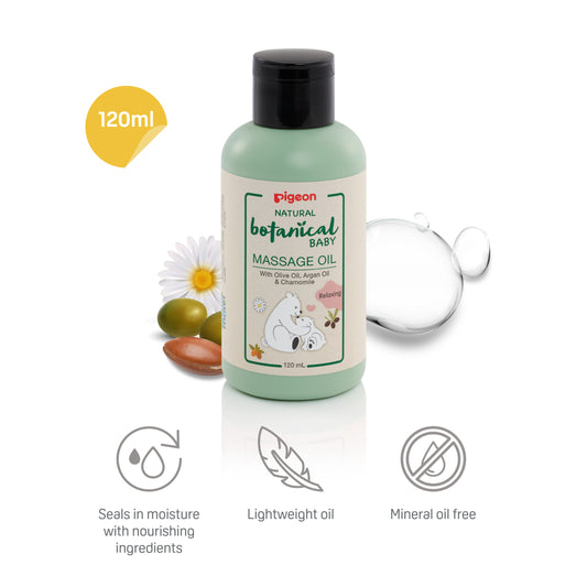 Pigeon Natural Botanical Baby Massage Oil (120ml)