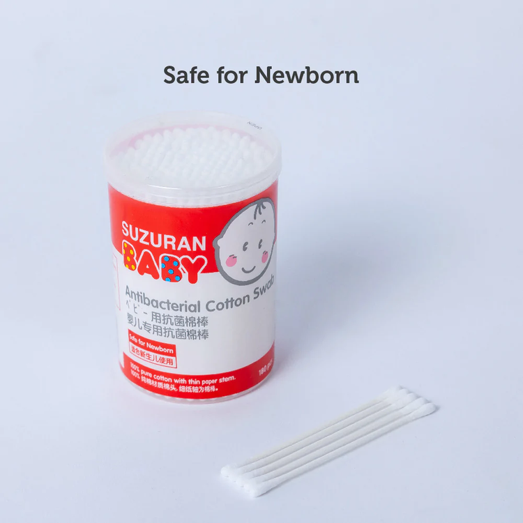 Suzuran Baby Antibacterial Cotton Swab (180Pcs)
