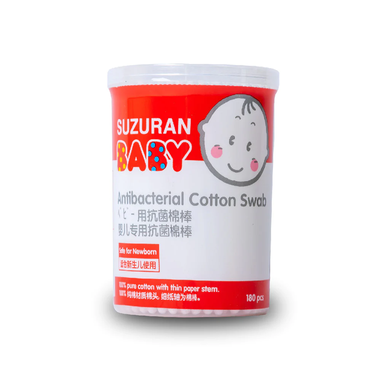 Suzuran Baby Antibacterial Cotton Swab (180Pcs)