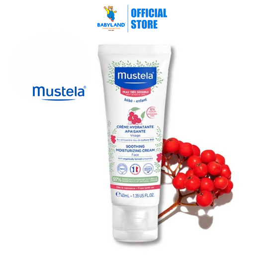 Mustela Soothing Moisturizing Cream Face With Organically Farmed Schisandra for Very Sensitive Skin (40ml)