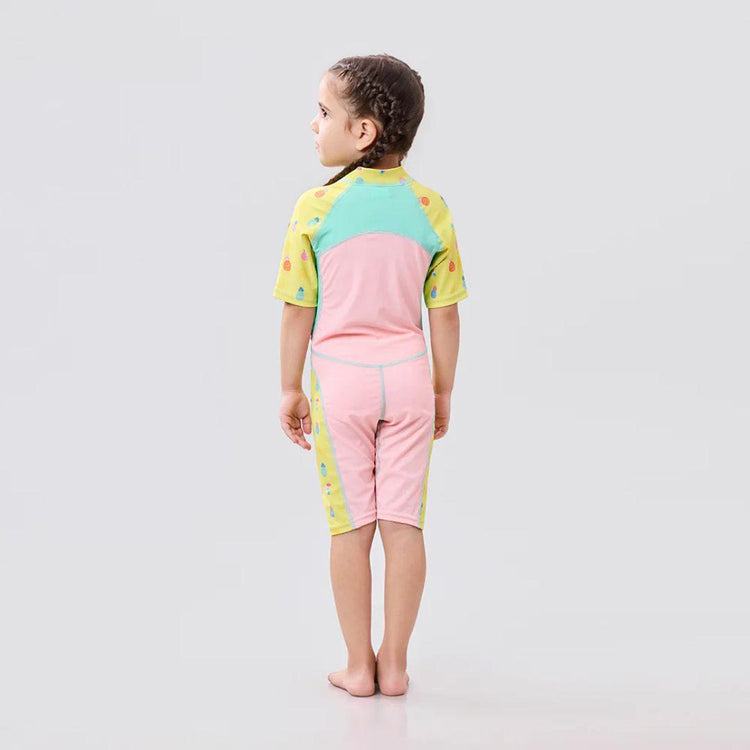 Cheekaaboo AquaLite Swimsuit Nylon 1-Piece UPF50+ Peach Pineapple