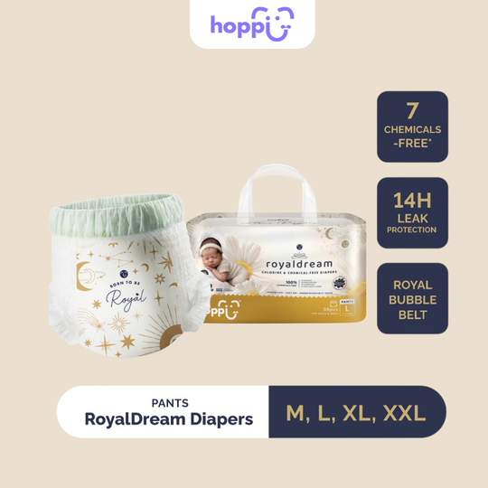 Hoppi RoyalDream Baby Diaper Pants (1 Pack) 100% 7 Chemicals-Free