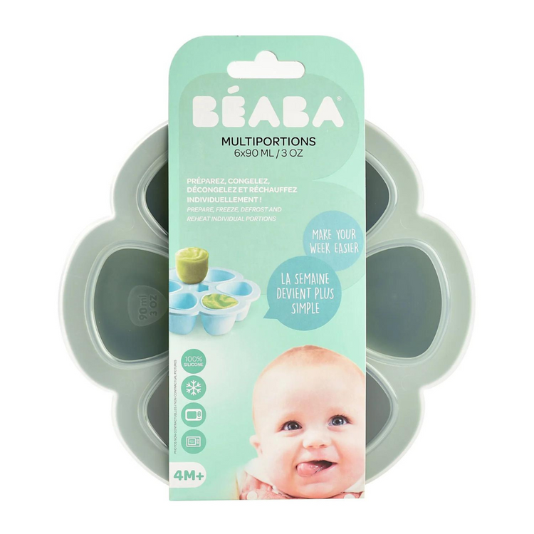 Beaba Multiportions Silicone Freezer Tray - Sage Green