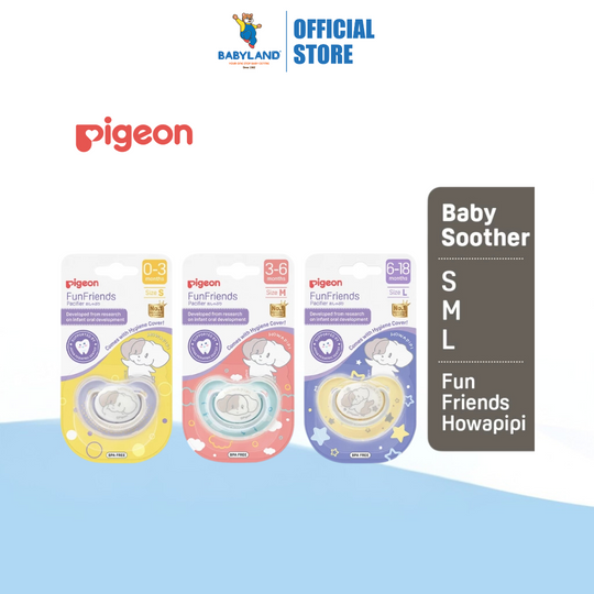 Pigeon FunFriends Howapipi Pacifiers - Size S/M/L