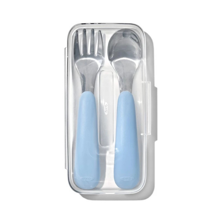 Oxo Tot On-The-Go Fork And Spoon Set with Travel Case