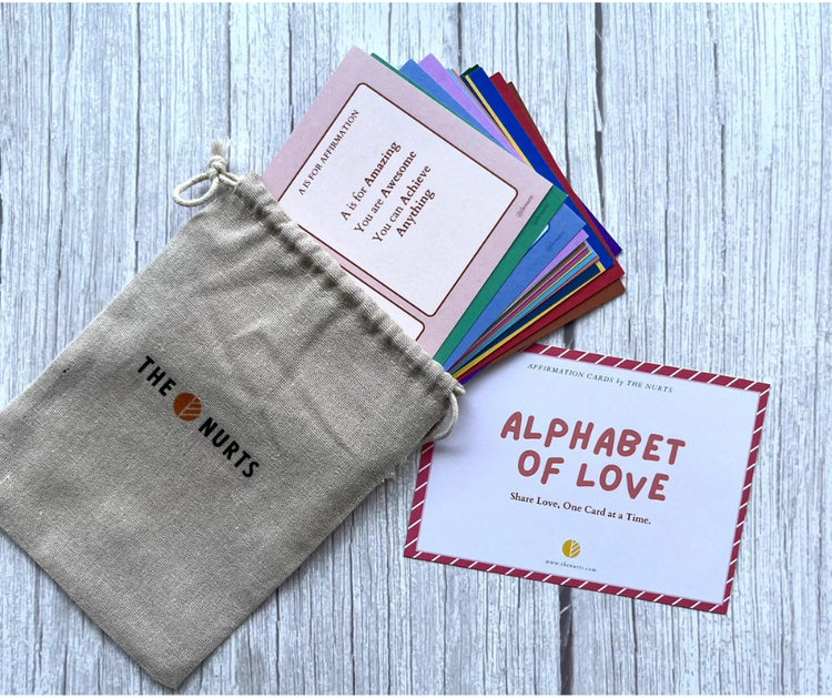 The Nurts Alpabet Affirmation Cards A6 For Kids