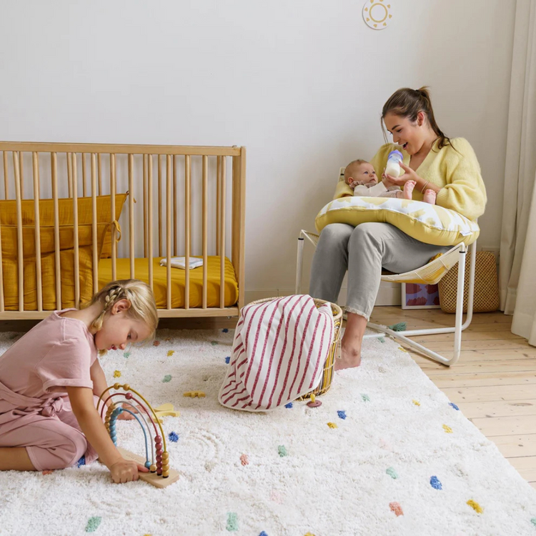 Doomoo Softy Nursing Pillow - Leaves Aqua Green