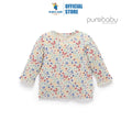 Purebaby Organic Sapphire Butterfly Print Thick Layering Top