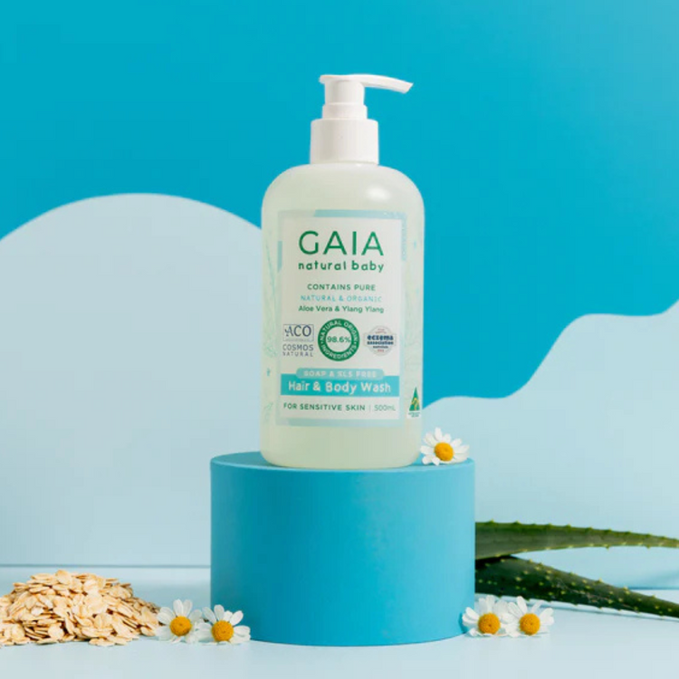 Gaia Natural Baby Hair & Body Wash 500ML