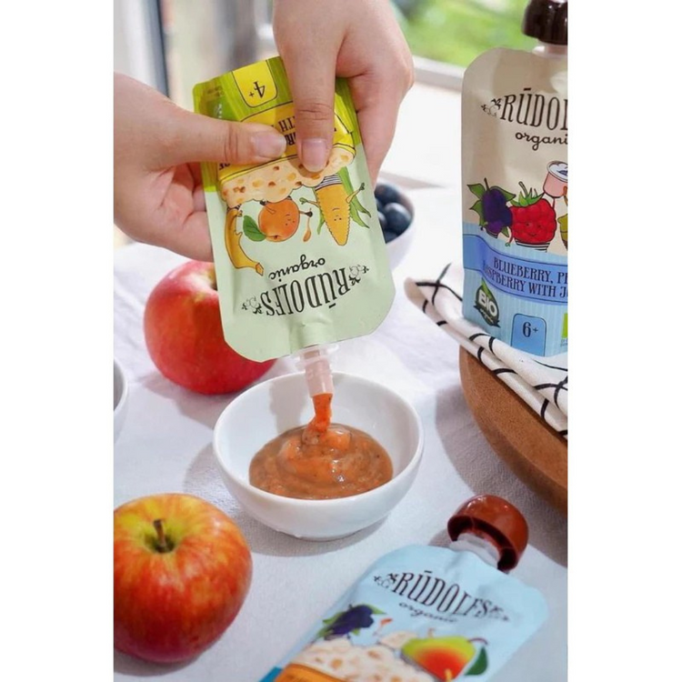 [Halal] Rudolfs Organic Premium Baby Porridge in Pouches (suitable: 4m+ -- 6m+)