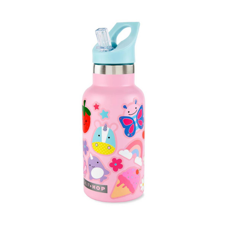 Skip Hop Spark Style Stainless Steel Canteen Bottle 380ml - Pink