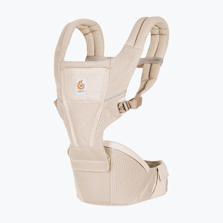 Ergobaby Alta Hipseat Baby Carrier - Natural Beige (4-48 months), SoftFlex ™Mesh for #1 Airflow Ergonomic Wide cushioned Hipseat