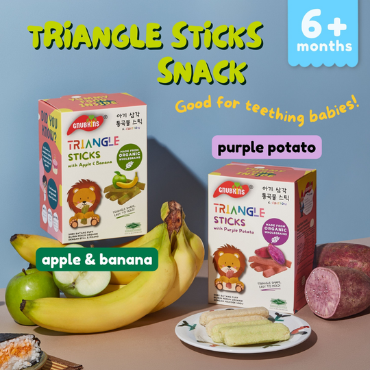 Little Baby Grains Triangle Sticks Organic Snack - 2 Flavours (6 months onwards)