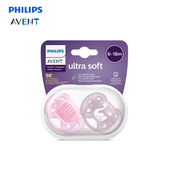 Philips Avent Ultra Soft Soother Twin Pack (6-18m)