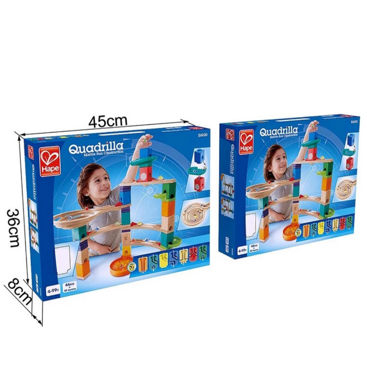 Hape 6020 Cliffhanger Marble Run STEM Toy for Kids age 4+ Quadrilla
