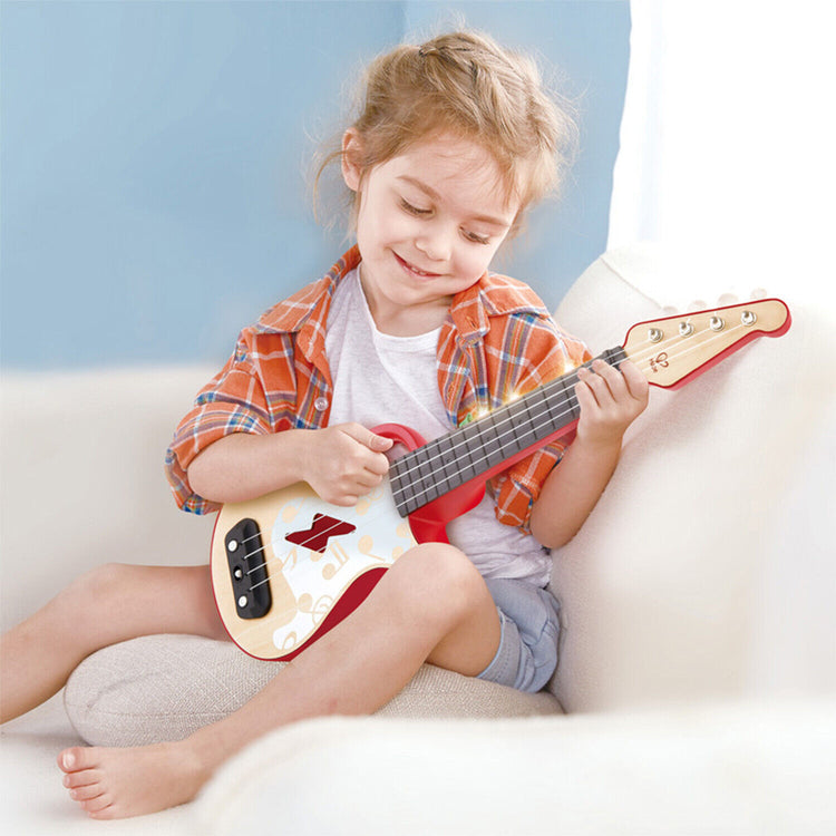 Hape Learn With Lights Ukulele -Red (3y+)