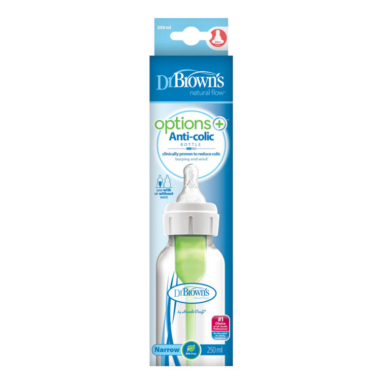 Dr Brown’s Options+ PP Narrow-Neck Bottle with Level 1 Teat (250mL)(1Pc)