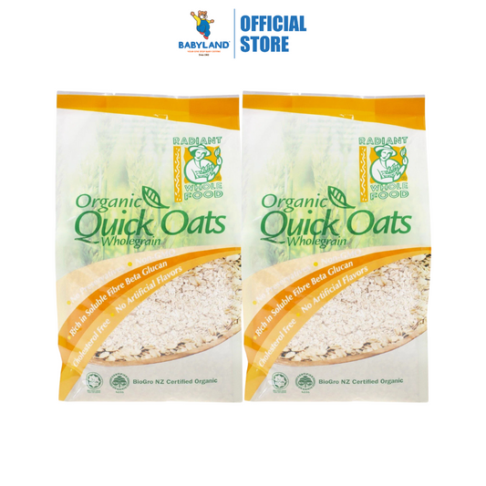 [Twin Pack] Radiant Organic Quick Oats (500g x 2 Packs)