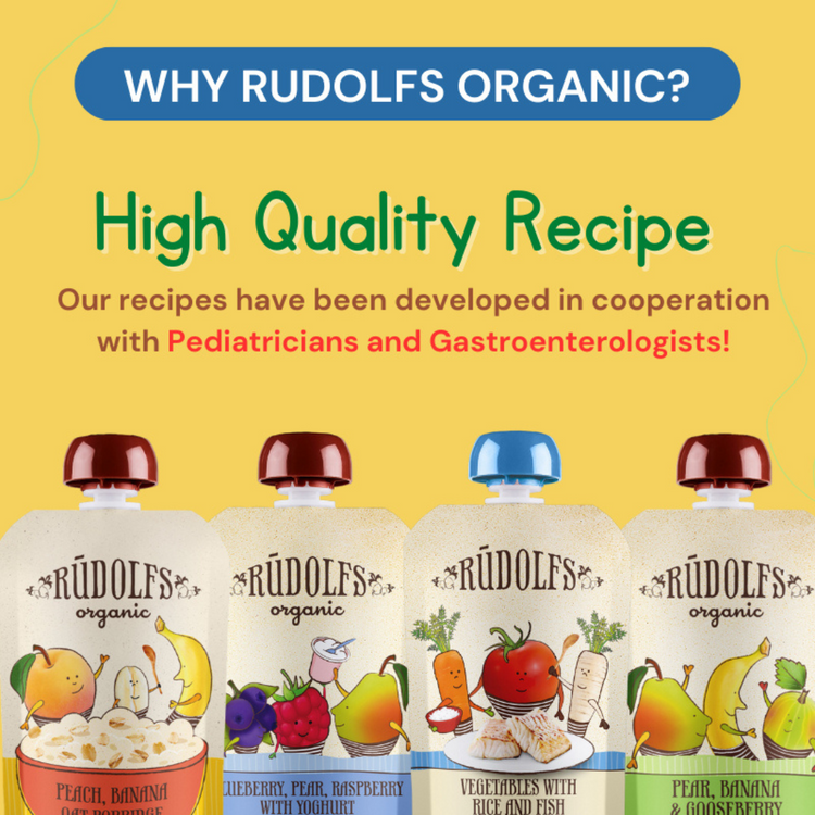 Rudolfs Organic 3 Grain Porridge With Fruits 110g (6m+)