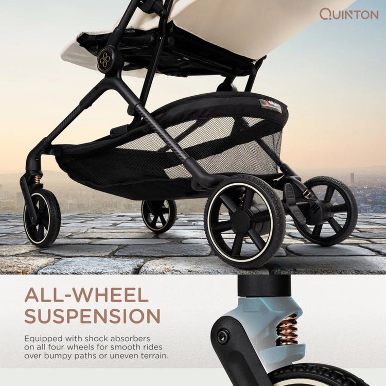 Quinton Carbon+ Compact Stroller –Kereta Sorong Bayi Carbon Fiber Compak