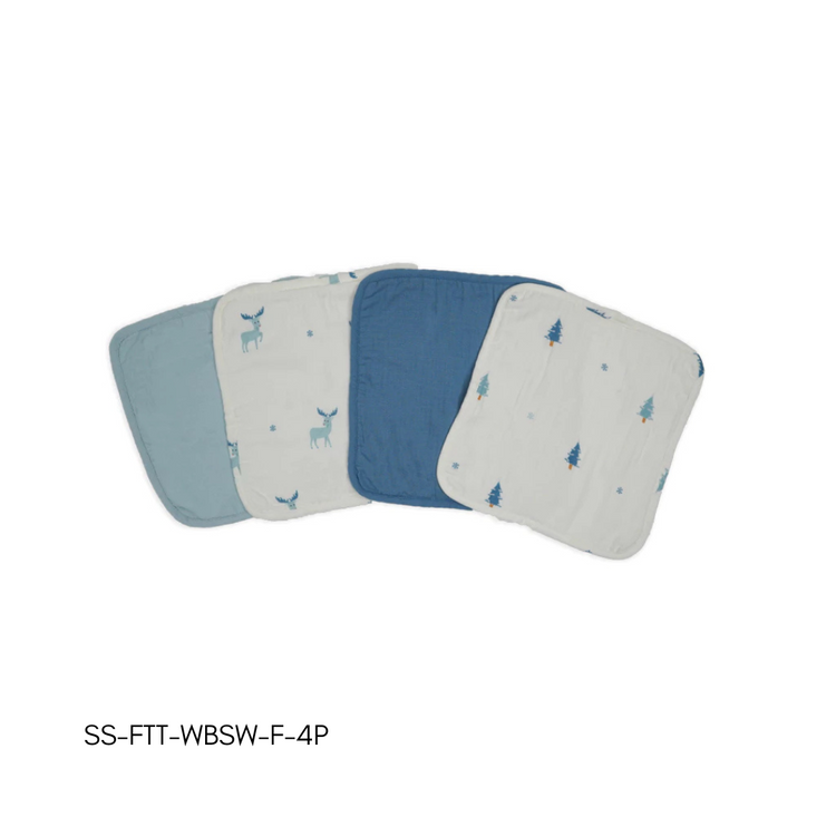 Tencel Organic Cotton Face Terry Towel 100% Tencel (10" x 10") (4pk)