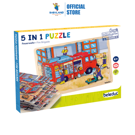 Beleduc 5 in 1 Layer Puzzle (Fire Brigade) (4Y+)