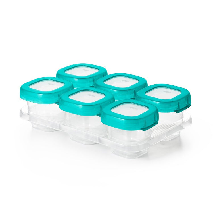 Oxo Tot Baby Blocks Plastic Freezer Storage Containers (2oz) 6Pcs