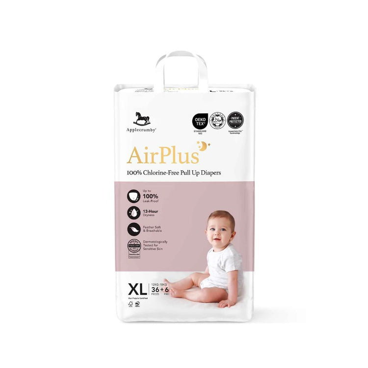 [NEW FORMULATION] Applecrumby AirPlus Overnight Pull Up Diapers - M50 / L46 / XL42 / XXL36