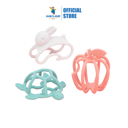 Richell Silicone Play Teether - 3m+ (Apple/ Bunny/ Turtle)