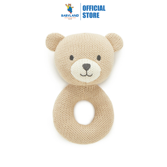 Purebaby Organic Knitted Bear Rattle