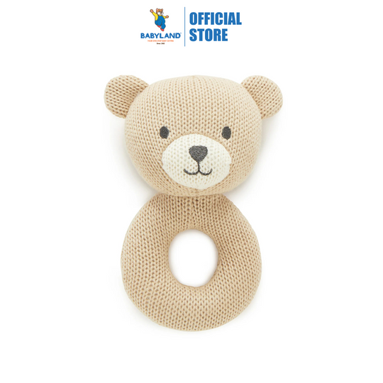 Purebaby Organic Knitted Bear Rattle