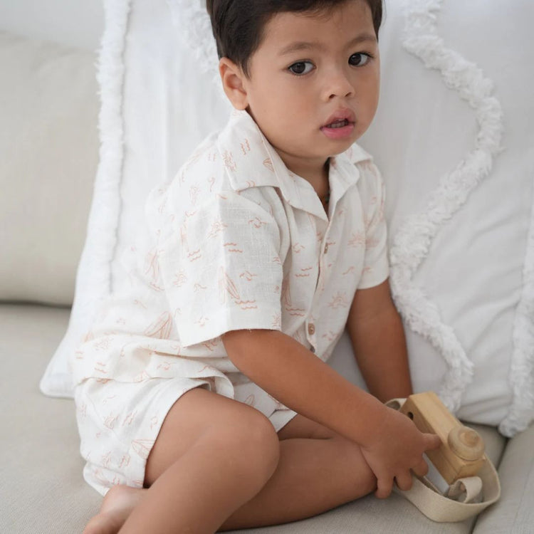 Joey & Mom Coastal Collection Kids Linen Wear for Boys & Girls | Eczema Friendly Fit