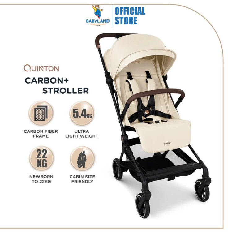 Quinton Carbon+ Compact Stroller –Kereta Sorong Bayi Carbon Fiber Compak
