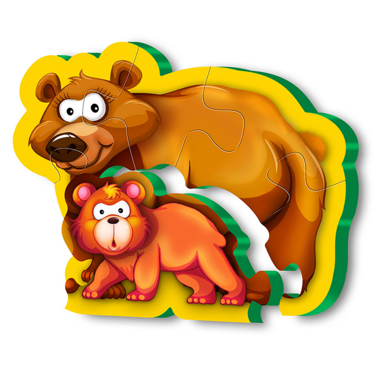 Puedo Magnetic Puzzle Mommy & Baby (2 variations: Bear, Elephant)