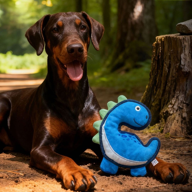 V-Pet Rough & Tough Toys - Jurassic Echo - Brachiosaurus-Blue M
