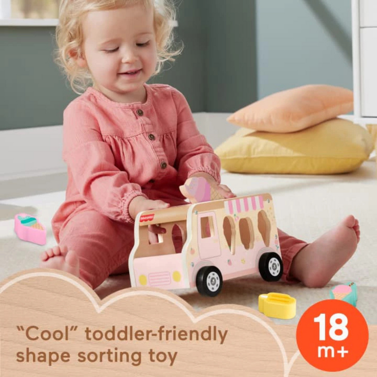 Fisher-Price Wooden Ice Cream Shape Sorter Set (18m+)