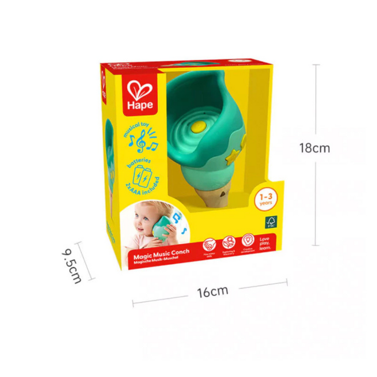 Hape 0637 Magic Music Conch Suitable for Age 1-3 Years