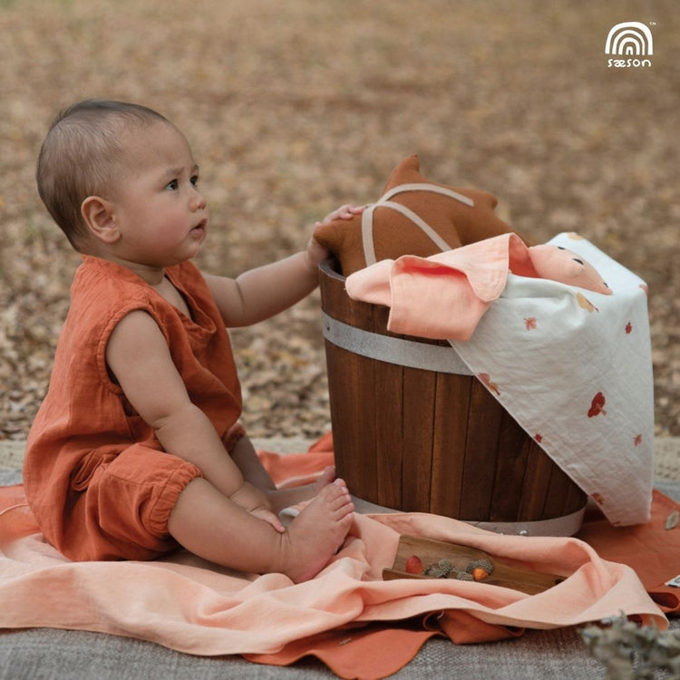 Saeson TENCEL Basic Jumpsuit Set - Autumn Brick