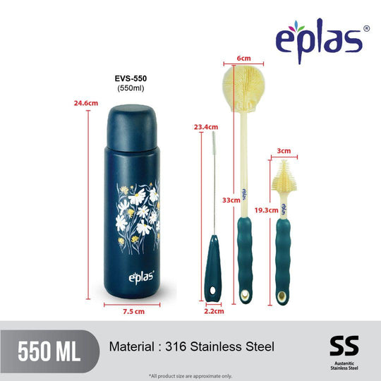 EE JIA Eplas Vacuum Flask 550ml (EVS-550) (Random Colour)
