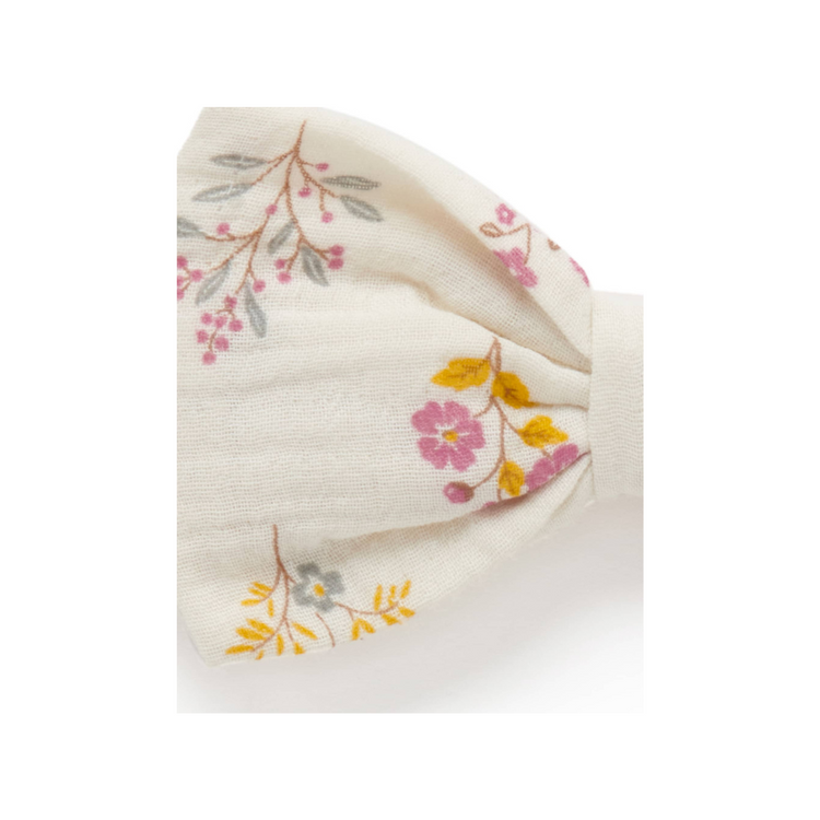 Purebaby Bow Headband - Posie Floral