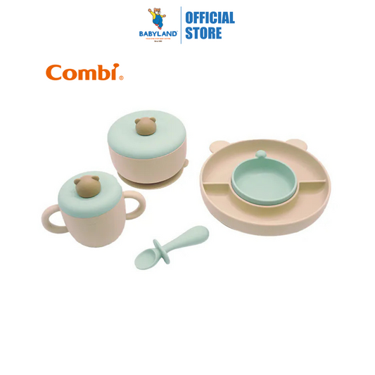 Combi Silicone Bear Tableware Gift Set (6m+)