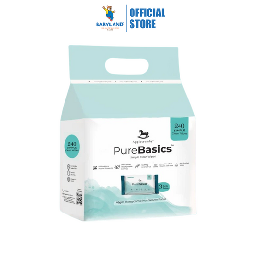 Applecrumby PureBasics Wipes (80s x 3)