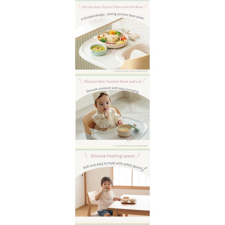 Combi Silicone Bear Tableware Gift Set (6m+)