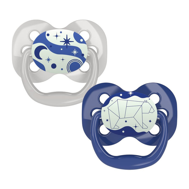 Dr. Brown's Advantage Glow-in-the-Dark Pacifiers (2-pack)