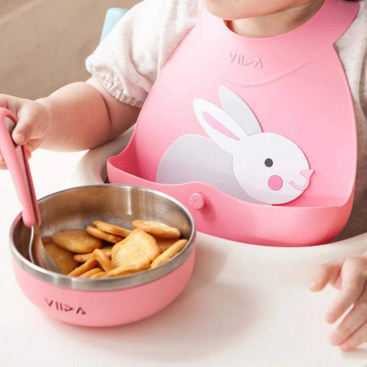 Viida Joy Series Baby Bib - Ivan Grey (Penguin)