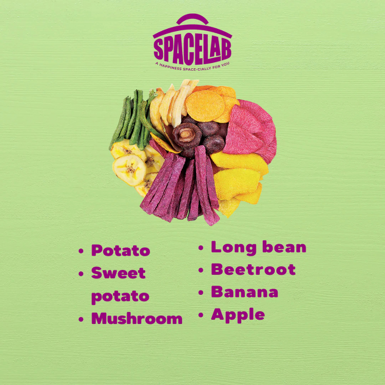 Space Lab Crispy Garden Blend Mixed Vegetable & Fruits Chips 49g